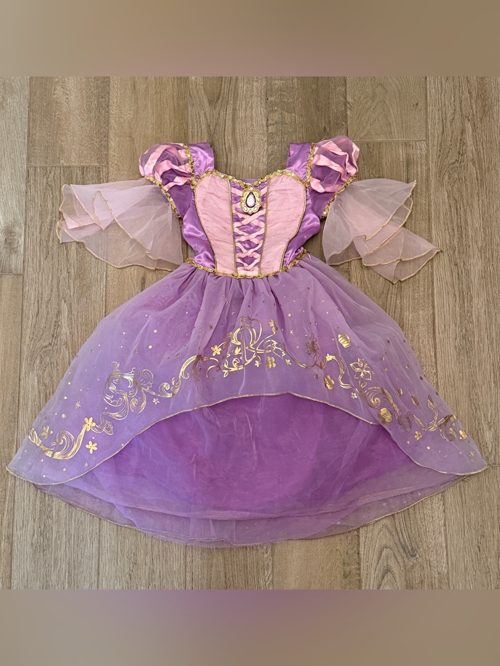 Disney Store Princess Tangled Rapunzel Costume Dress Girl